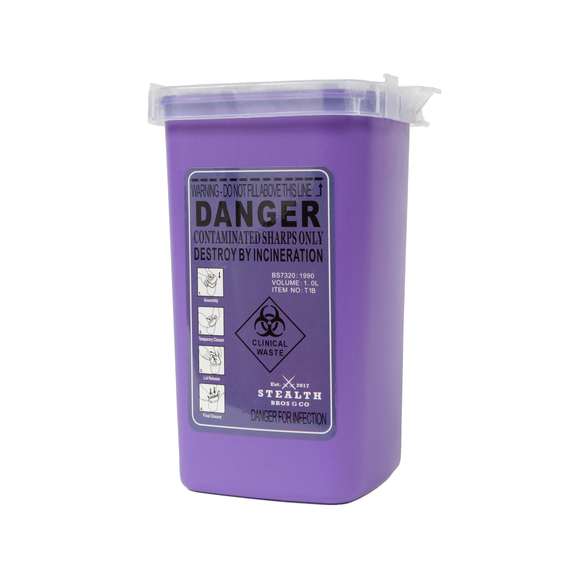 Stealth Purple Sharps Container