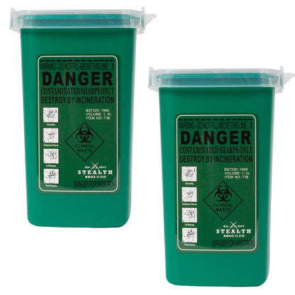 Stealth Green Sharps Container